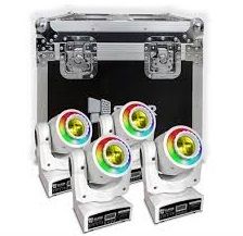 CABEZA MOVIL COLOR SPOT 30W COLOR BLANCA 4 PIEZAS EN CASE SUPER BRIGHT AND LOUD