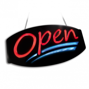 “OPEN” LED SIGN ALIEN
