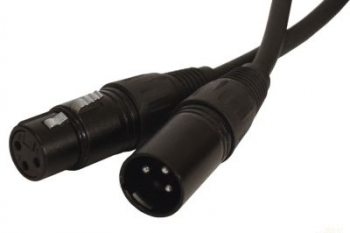 CABLE XLRm A XLRf CONECTORES NEGROS 6FT CON PVC JACKET