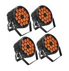 PAR 830  LED 80 X 3W RGBW ESTUCHE  8 PIEZAS SUPER BRIGHT AND LOUD