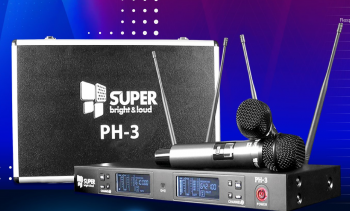 SET DE MICROFONOS INALAMBRICOS UHF 600-700 MHZ PH-3 SUPER BRIGHT AND LOUD