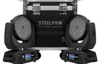 CABEZA MOVIL GOBO EFECTO  WASH PIZZA-3108 STEEL PRO