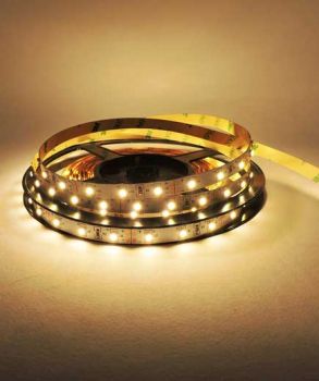 TIRA LED SMD 3528, BLANCO CALIDO, IP20, 60 LEDs/M