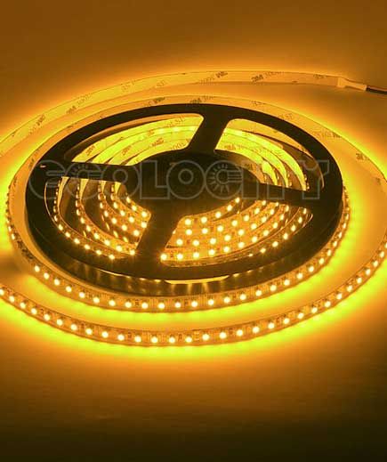 Tira de LED SMD 5050 Ámbar, IP65, Rollo con 5 metros